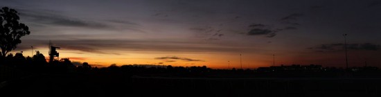 Australischer Sonnenuntergang - Panorama Caulfield Racecourse - IMG_2656_stitch-2