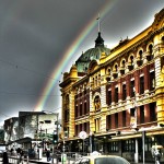 Regenbogen über Melbournes City - Flinders Street und Federation Square - HDR - IMG_4006-4